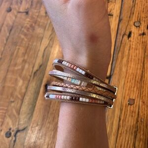 Elegant Multi-Layered Leather Bracelet